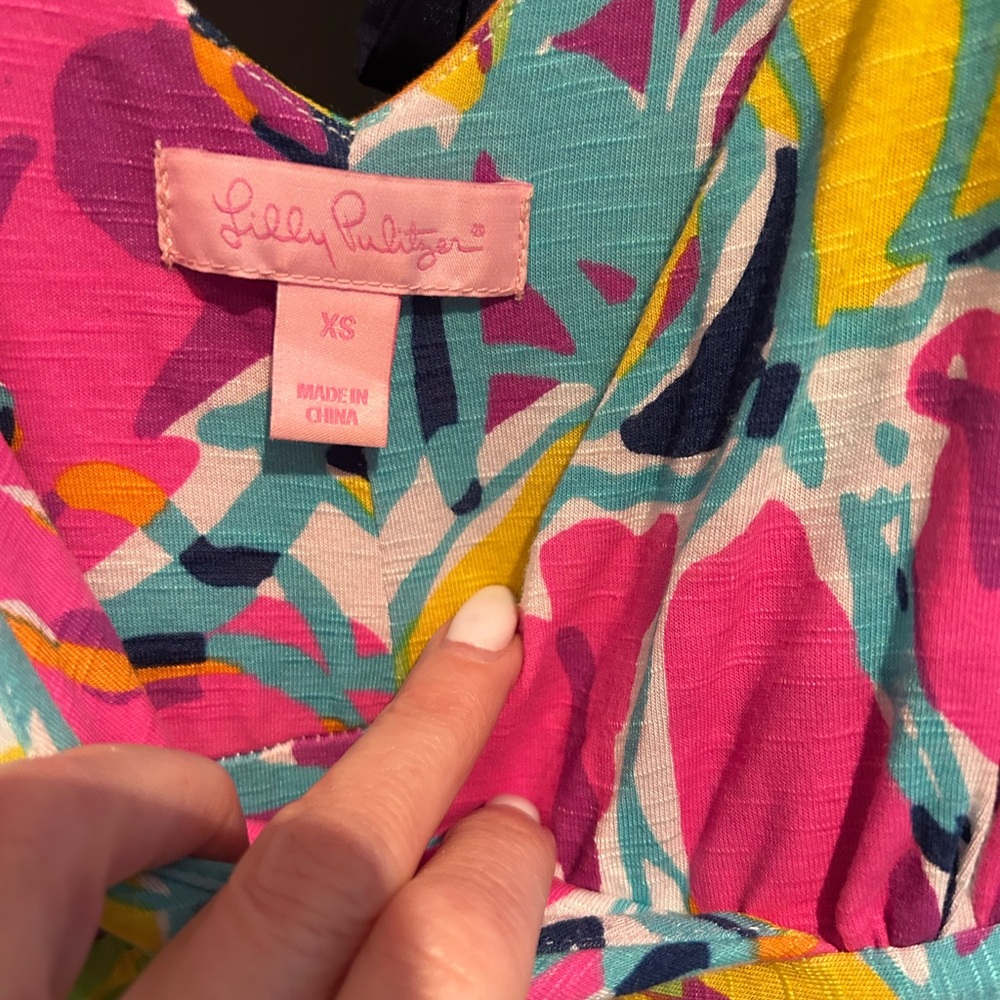 Lilly Pulitzer Pink and Yellow Halter Maxi Sundress - Picture 2 of 2